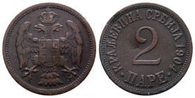 Serbia.  AD 1904. 2 Pare