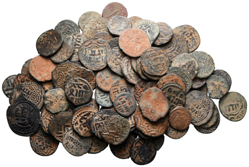 Lot of ca. 98 islamic bronze coins / SOLD AS SEEN, NO RETURN! 

Very Fine