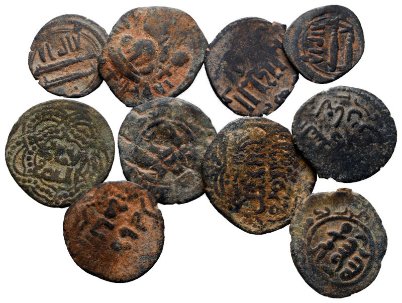 Lot of ca. 10 islamic bronze coins / SOLD AS SEEN, NO RETURN! 

Very Fine