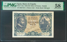 25 Pesetas. 9 de Enero de 1940. Serie B. (Edifil 2021: 436a, Pick: 116a). EBC++. Encapsulado PMG58.