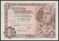 1 Peseta. 19 de Junio de 1948. Serie D. (Edifil 2021: 457a). Apresto original. SC.