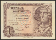 1 Peseta. 19 de Junio de 1948. Serie K. (Edifil 2021: 457a). Apresto original. SC-.