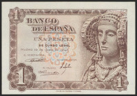 1 Peseta. 19 de Junio de 1948. Serie M. (Edifil 2021: 457a). Apresto original. SC.