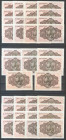 Precioso e interesante conjunto de 20 parejas de billetes correlativos (excepto el de la serie G y T que son casi correlativos) de 1 Peseta emitidos e...