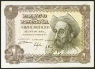 1 Peseta. 19 de Noviembre de 1951. Serie Q. (Edifil 2021: 461a). Conserva gran parte de su apresto original. EBC.