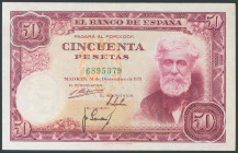 50 Pesetas. 31 de Diciembre de 1951. Sin serie. (Edifil 2017: 462). EBC.