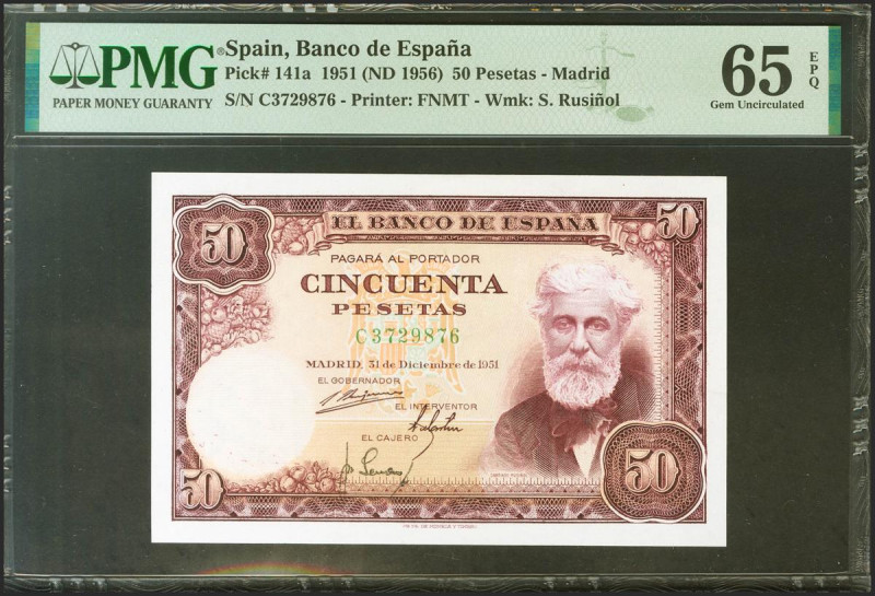 50 Pesetas. 31 de Diciembre de 1951. Serie C. (Edifil 2021: 462a, Pick: 141a). R...