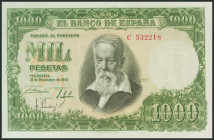 1000 Pesetas. 31 de Diciembre de 1951. Serie C, última serie emitida. (Edifil 2017: 463a). Conserva todo su apresto original. EBC+.