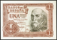 1 Peseta. 22 de Julio de 1953. Serie L. (Edifil 2021: 465a). Apresto original. SC.