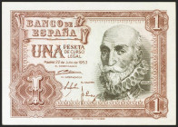 1 Peseta. 22 de Julio de 1953. Serie M. (Edifil 2021: 465a). Apresto original. SC.