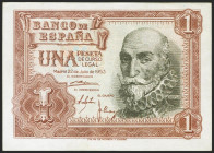 1 Peseta. 22 de Julio de 1953. Serie U. (Edifil 2021: 465a). Apresto original. SC-.