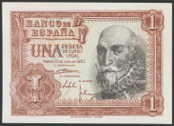 1 Peseta. 22 de Julio de 1953. Serie V. (Edifil 2017: 465a). Apresto original. SC.