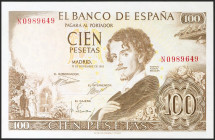100 Pesetas. 19 de Noviembre de 1965. Serie N. (Edifil 2021: 470a). Apresto original. SC.