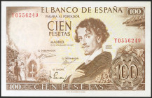 100 Pesetas. 19 de Noviembre de 1965. Serie Y. (Edifil 2021: 470a). Apresto original. SC-.