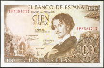 100 Pesetas. 19 de Noviembre de 1965. Serie 1P. (Edifil 2021: 470a). Conserva todo su apresto original. SC.