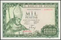 1000 Pesetas. 19 de Noviembre de 1965. Sin serie. (Edifil 2021: 471). Conserva gran parte del apresto original. EBC+.