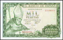 1000 Pesetas. 19 de Noviembre de 1965. Serie E. (Edifil 2021: 471b). Apresto original. SC-.