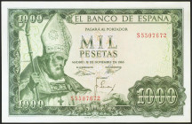 1000 Pesetas. 19 de Noviembre de 1965. Serie S. (Edifil 2021: 471b). Apresto original. SC-.