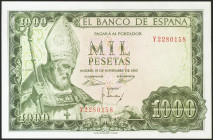 1000 Pesetas. 19 de Noviembre de 1965. Serie Y. (Edifil 2021: 471b). Apresto original. SC-.