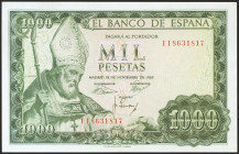 1000 Pesetas. 19 de Noviembre de 1965. Serie 1I. (Edifil 2021: 471b). Apresto original. SC-.