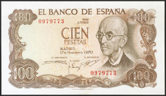 100 Pesetas. 17 de Noviembre de 1970. Sin serie. (Edifil 2021: 472). Apresto original. SC-.