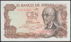 100 Pesetas. 17 de Noviembre de 1970. Serie 7N. (Edifil 2021: 472c). SC.