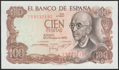 100 Pesetas. 17 de Noviembre de 1970. Serie 7N. (Edifil 2021: 472c). SC-.
