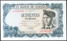 500 Pesetas. 23 de Julio de 1971. Serie G. (Edifil 2021: 473a). Conserva todo su apresto original. SC.