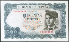 500 Pesetas. 23 de Julio de 1971. Serie 1Q. (Edifil 2021: 473a). Apresto original. SC-.