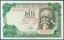 1000 Pesetas. 17 de Septiembre de 1971. Serie 5G y numeración capicúa. (Edifil 2021: 474c). Apresto original. SC.