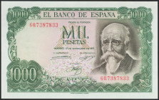 1000 Pesetas. 17 de Septiembre de 1971. Serie 6Q. (Edifil 2021: 474c). Apresto original. SC.