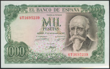 1000 Pesetas. 17 de Septiembre de 1971. Serie 6T. (Edifil 2021: 474c). Apresto original. SC.