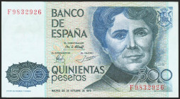 500 Pesetas. 23 de Octubre de 1979. Serie F. (Edifil 2021: 476a, Pick: 157). SC--.