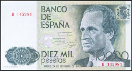 10000 Pesetas. 24 de Septiembre de 1985. Serie D. (Edifil 2021: 481a). SC-.