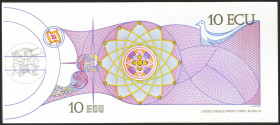10 Ecu. 1992. SPECIMEN. Billete Promocional de la moneda única Europea, el Ecu, expuesta en el pabellón de la Comunidad Europea con motivo de la Expos...
