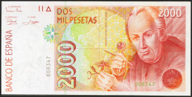 2000 Pesetas. 24 de Abril de 1992. Sin serie y numeración baja. (Edifil 2017: 482). SC.