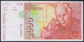 2000 Pesetas. 24 de Abril de 1992. Serie 2G y numeración capicúa. (Edifil 2017: 482Aa). SC.