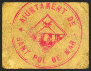 SANT POL DE MAR (BARCELONA). 50 Céntimos. (1936ca). (González: 9858). Muy raro. MBC+.