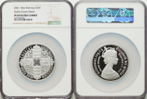 British Dependency. Elizabeth II silver Proof "Gothic Crown - Quartered Arms" 20 Pounds (10 oz) 2021 PR69 Ultra Cameo NGC, Commonwealth mint, KM-Unl. ...
