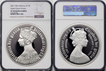 British Dependency. Elizabeth II silver Proof "Gothic Crown - Portrait" 100 Pounds (1 Kilo) 2021 PR70 Ultra Cameo NGC, Commonwealth mint, KM-Unl. Mint...