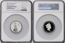 British Administration. Elizabeth II silver Proof "Bonomi Pattern - Minerva" 10 Pounds (2 oz) 2021 PR70 Ultra Cameo NGC, Commonwealth mint, KM-Unl. Mi...