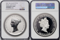 British Administration. Elizabeth II silver "Bonomi Pattern - Victoria" 100 Pounds (1 Kilo) 2021 PR69 Ultra Cameo NGC, Commonwealth mint, KM-Unl. Mint...