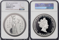 British Administration. Elizabeth II silver Proof "Bonomi Pattern - Minerva" 100 Pounds (1 Kilo) 2021 PR69 Ultra Cameo NGC, Commonwealth mint, KM-Unl....