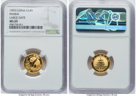People's Republic gold "Large Date" Panda 10 Yuan (1/10 oz) 1993 MS69 NGC, KM474. HID09801242017 © 2023 Heritage Auctions | All Rights Reserved