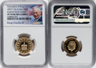 Charles III gold Proof "Imperial State Crown" Sovereign 2023 PR70 Ultra Cameo NGC, Coronation of King Charles III Commemorative. HID09801242017 © 2023...