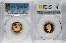 Elizabeth II gold Proof 1/4 Noble (1/4 oz) 2021 PR70 Deep Cameo PCGS, Commonwealth mint, KM-Unl. Mintage: 999. HID09801242017 © 2023 Heritage Auctions...