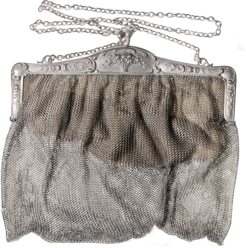 Varia. 
Theatertasche. um 1900, im Neo-Barock-Stil, Silber, gepunzt "800", ohne...