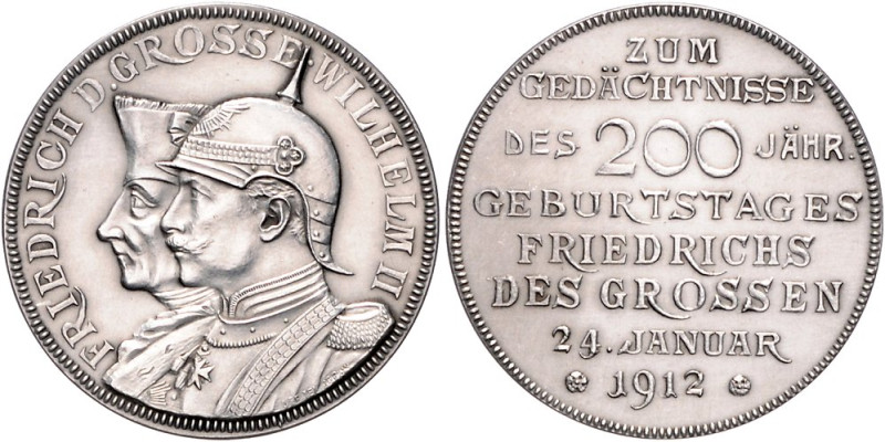 Deutsche Medaillen. 
Brandenburg-Preußen. 
Wilhelm II. 1888-1918. Silbermed. 1...