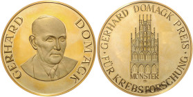 Medicina in nummis. 
Personenmedaillen. 
Gerhard Domagk (1895-1964). Goldmedaille zum "Gerhard-Domagk-Preis für klinische und experimentelle Krebsfo...
