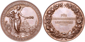 Medaillen auf Landwirtschaft, Gartenbau, Fischerei u. Bienen. 
Deutschland. Potsdam. Silberne und Bronzene Prämienmed. der Provinzial-Obst-Ausstellun...